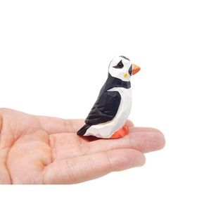 Puffin Arctic Wood Figurine Statue Decor